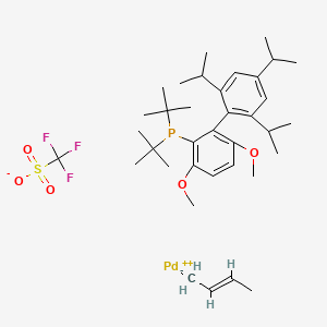 molecular formula C36H56F3O5PPdS B13904437 (Tbubrettphos PD(allyl))otf 