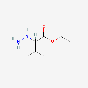 molecular formula C7H16N2O2 B13904473 Ethyl 2-hydrazinyl-3-methylbutanoate 