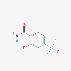 molecular formula C9H4F7NO B1390448 2-Fluoro-4,6-bis(trifluoromethyl)benzamide CAS No. 1017778-38-9