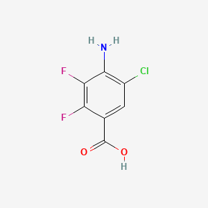 molecular formula C7H4ClF2NO2 B13904491 4-Amino-5-chloro-2,3-difluorobenzoic acid 
