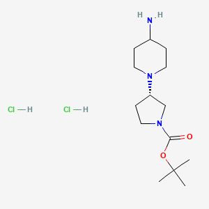 molecular formula C14H29Cl2N3O2 B13904510 Tert-butyl (3S)-3-(4-amino-1-piperidyl)pyrrolidine-1-carboxylate dihydrochloride 