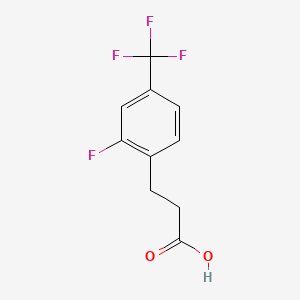 molecular formula C10H8F4O2 B1390452 3-[2-Fluoro-4-(trifluoromethyl)phenyl]propionic acid CAS No. 916420-38-7