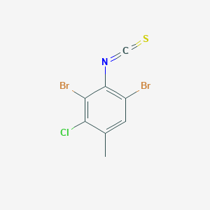 molecular formula C8H4Br2ClNS B13904522 3-Chloro-2,6-dibromo-4-methylphenyl isothiocyanate 