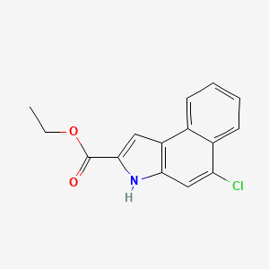 molecular formula C15H12ClNO2 B13904538 Ethyl 5-chloro-3H-benzo[E]indole-2-carboxylate CAS No. 95568-79-9