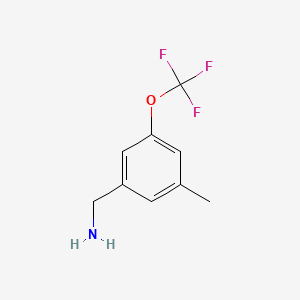 molecular formula C9H10F3NO B1390455 3-Methyl-5-(trifluoromethoxy)benzylamine CAS No. 916420-60-5