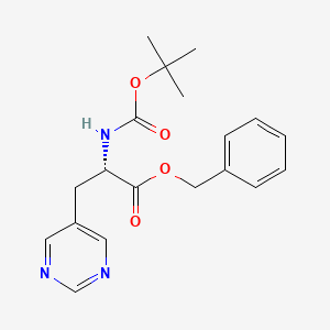 molecular formula C19H23N3O4 B13904567 (S)-2-tert-Butoxycarbonylamino-3-pyrimidin-5-yl propionic acid benzyl ester 