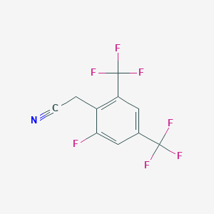 molecular formula C10H4F7N B1390458 2-Fluoro-4,6-bis(trifluoromethyl)phenylacetonitrile CAS No. 1017778-50-5