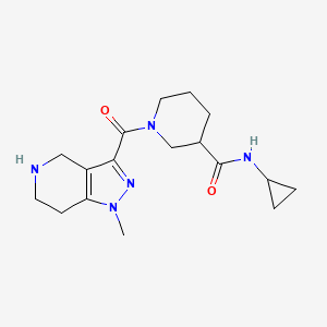 molecular formula C17H25N5O2 B13904591 N-cyclopropyl-1-[(1-methyl-4,5,6,7-tetrahydro-1H-pyrazolo[4,3-c]pyridin-3-yl)carbonyl]piperidine-3-carboxamide 