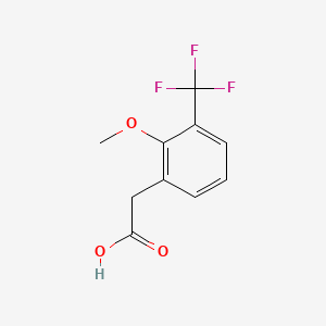 molecular formula C10H9F3O3 B1390460 2-Methoxy-3-(trifluoromethyl)phenylacetic acid CAS No. 1017778-84-5