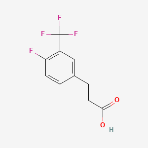 molecular formula C10H8F4O2 B1390464 3-(4-Fluoro-3-(trifluoromethyl)phenyl)propanoic acid CAS No. 916420-42-3