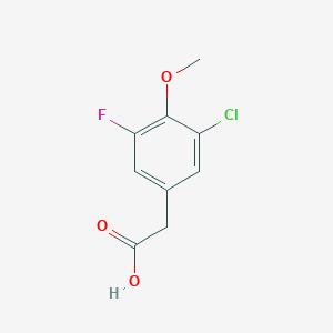 molecular formula C9H8ClFO3 B1390466 2-(3-chloro-5-fluoro-4-methoxyphenyl)acetic acid CAS No. 1000544-65-9