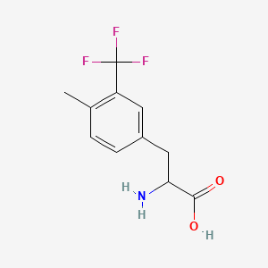 molecular formula C11H12F3NO2 B1390467 4-Methyl-3-(trifluoromethyl)-DL-phenylalanine CAS No. 1259992-37-4