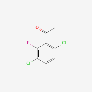 molecular formula C8H5Cl2FO B1390468 3',6'-Dichloro-2'-fluoroacetophenone CAS No. 916420-72-9