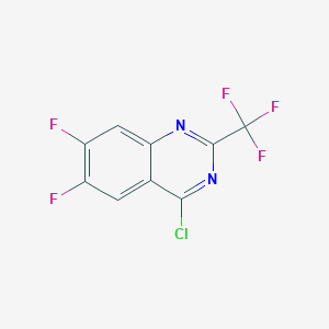 molecular formula C9H2ClF5N2 B1390471 4-Chloro-6,7-difluoro-2-(trifluoromethyl)quinazoline CAS No. 887592-35-0