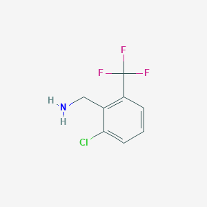 molecular formula C8H7ClF3N B1390475 2-Chloro-6-(trifluoromethyl)benzylamine CAS No. 771582-27-5