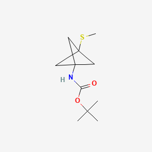molecular formula C11H19NO2S B13904758 tert-butyl N-(3-methylsulfanyl-1-bicyclo[1.1.1]pentanyl)carbamate 
