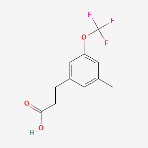 molecular formula C11H11F3O3 B1390478 3-[3-Methyl-5-(trifluoromethoxy)phenyl]propionic acid CAS No. 916420-57-0