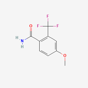 molecular formula C9H8F3NO2 B1390479 4-Methoxy-2-(trifluoromethyl)benzamide CAS No. 916420-82-1