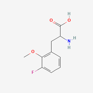 molecular formula C10H12FNO3 B1390480 2-Amino-3-(3-fluoro-2-methoxyphenyl)propanoic acid CAS No. 1256482-65-1