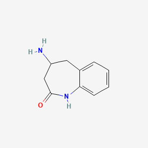 molecular formula C10H12N2O B1390487 4-氨基-1,2,4,5-四氢苯并[B]氮杂茚-2-酮 CAS No. 887578-14-5