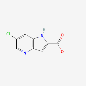 molecular formula C9H7ClN2O2 B1390488 Methyl 6-chloro-1H-pyrrolo[3,2-b]pyridine-2-carboxylate CAS No. 1083196-33-1