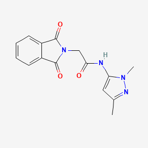 molecular formula C15H14N4O3 B1390489 N-(1,3-二甲基-1H-吡唑-5-基)-2-(1,3-二氧代异吲哚林-2-基)乙酰胺 CAS No. 1234860-36-6