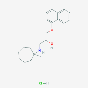 molecular formula C21H30ClNO2 B139049 1-((1-Methylcycloheptyl)amino)-3-(1-naphthalenyloxy)-2-propanol hydrochloride CAS No. 130260-27-4