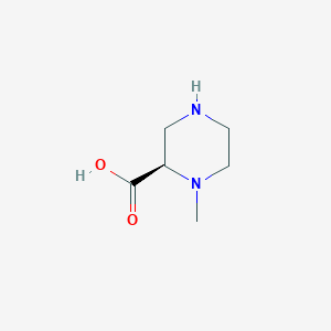 molecular formula C6H12N2O2 B13904915 (2R)-1-methylpiperazine-2-carboxylic acid 