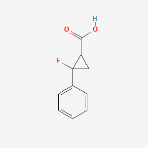 molecular formula C10H9FO2 B1390492 2-Fluoro-2-phenylcyclopropanecarboxylic acid CAS No. 914221-42-4