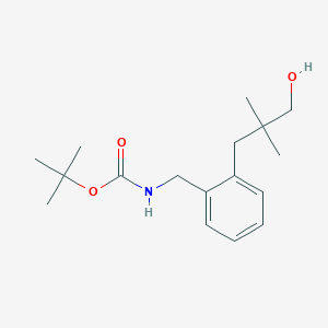 molecular formula C17H27NO3 B13905124 Tert-butyl (2-(3-hydroxy-2,2-dimethylpropyl)benzyl)carbamate 