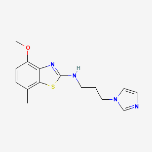 molecular formula C15H18N4OS B1390513 N-(3-(1H-咪唑-1-基)丙基)-4-甲氧基-7-甲基苯并[d]噻唑-2-胺 CAS No. 1177278-07-7