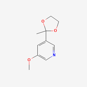 3-Methoxy-5-(2-methyl-1,3-dioxolan-2-yl)pyridine
