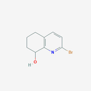 molecular formula C9H10BrNO B13905260 2-Bromo-5,6,7,8-tetrahydroquinolin-8-ol 