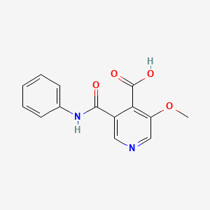 molecular formula C14H12N2O4 B1390528 3-Methoxy-5-(phenylcarbamoyl)isonicotinic acid CAS No. 1087659-19-5