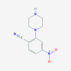 4-Nitro-2-piperazinobenzenecarbonitrile