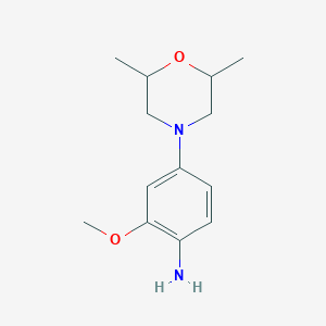 molecular formula C13H20N2O2 B1390539 4-(2,6-Dimethylmorpholino)-2-methoxyphenylamine CAS No. 1135283-65-6
