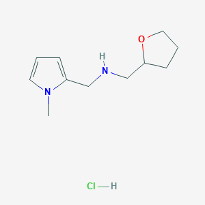 molecular formula C11H19ClN2O B1390542 (1-Methyl-1H-pyrrol-2-ylmethyl)-(tetrahydro-furan-2-ylmethyl)-amine hydrochloride CAS No. 1185293-35-9
