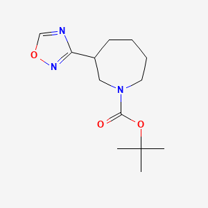 molecular formula C13H21N3O3 B13905437 Tert-butyl 3-(1,2,4-oxadiazol-3-YL)azepane-1-carboxylate 