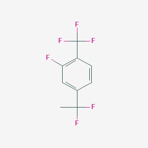 molecular formula C9H6F6 B1390544 4-(1,1-Difluoroethyl)-2-fluoro-1-(trifluoromethyl)benzene CAS No. 1138445-19-8