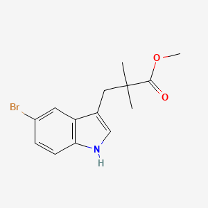 molecular formula C14H16BrNO2 B13905445 methyl 3-(5-bromo-1H-indol-3-yl)-2,2-dimethyl-propanoate 
