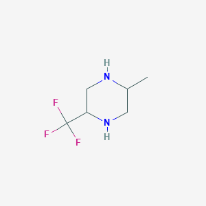 molecular formula C6H11F3N2 B1390548 2-Methyl-5-(trifluoromethyl)piperazine CAS No. 1186195-52-7