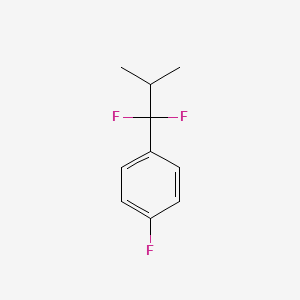 molecular formula C10H11F3 B1390553 1-(1,1-Difluoro-2-methylpropyl)-4-fluorobenzene CAS No. 1099597-91-7