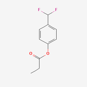 molecular formula C10H10F2O2 B1390555 丙酸 4-(二氟甲基)-苯酯 CAS No. 1186194-58-0