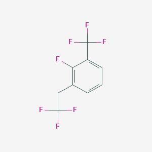 molecular formula C9H5F7 B1390557 2-Fluoro-1-(2,2,2-trifluoroethyl)-3-(trifluoromethyl)benzene CAS No. 1099597-40-6