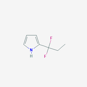 molecular formula C7H9F2N B1390564 2-(1,1-difluoropropyl)-1H-pyrrole CAS No. 1186194-53-5