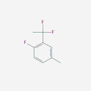 molecular formula C9H9F3 B1390571 2-(1,1-Difluoroethyl)-1-fluoro-4-methylbenzene CAS No. 1138445-13-2