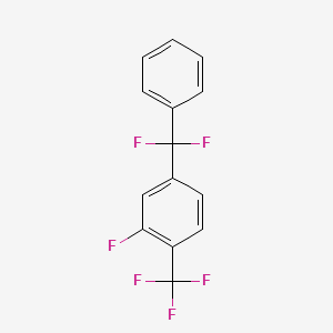 molecular formula C14H8F6 B1390573 4-(Difluorophenylmethyl)-2-fluoro-1-(trifluoromethyl)benzene CAS No. 1138445-35-8