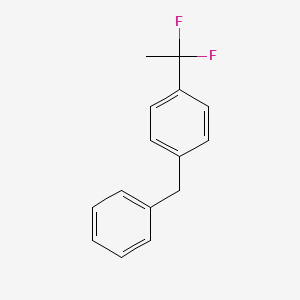 molecular formula C15H14F2 B1390579 1-Benzyl-4-(1,1-difluoroethyl)benzene CAS No. 1138444-81-1