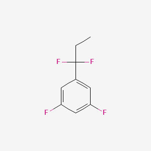 molecular formula C9H8F4 B1390580 1-(1,1-Difluoropropyl)-3,5-difluorobenzene CAS No. 1138445-46-1