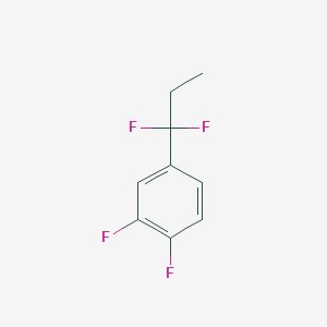 molecular formula C9H8F4 B1390581 4-(1,1-Difluoropropyl)-1,2-difluorobenzene CAS No. 1138445-43-8